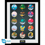 GB eye Pokemon Pokeballs  30 x 40cm Framed Collector Print