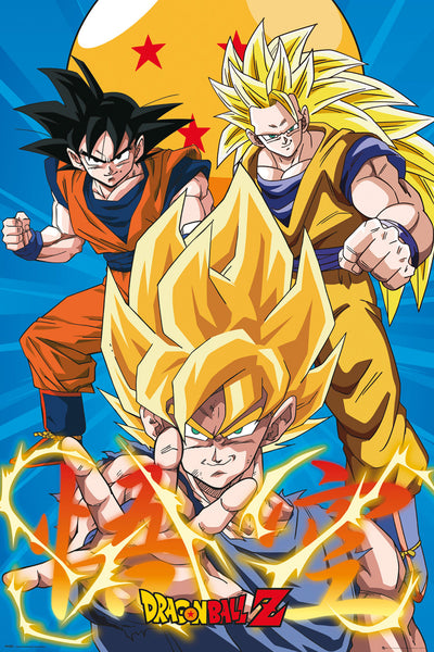 GB eye Dragon Ball 3 Gokus 61 x 91.5cm Maxi Poster