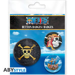 ABYstyle One Piece Skull & Luffy 3 Badge Pack