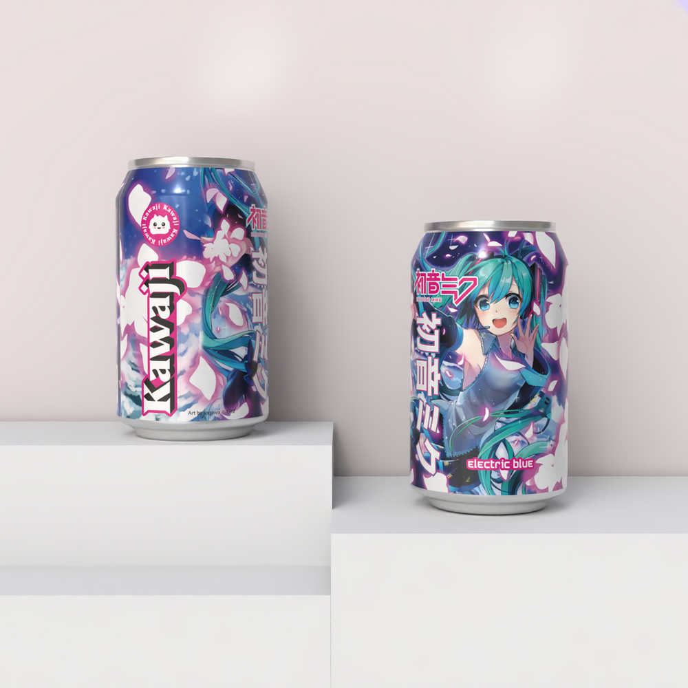 Hatsune Miku Electric Blue - Blueberry Flavour Soda