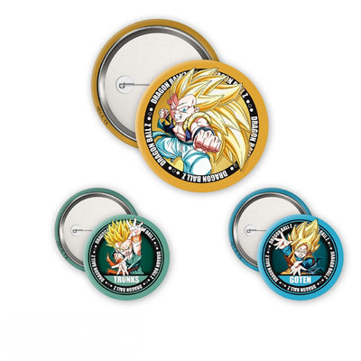 Dragon Ball DBZ/Trunks, Goten & Gotrunks 3 Badge Pack