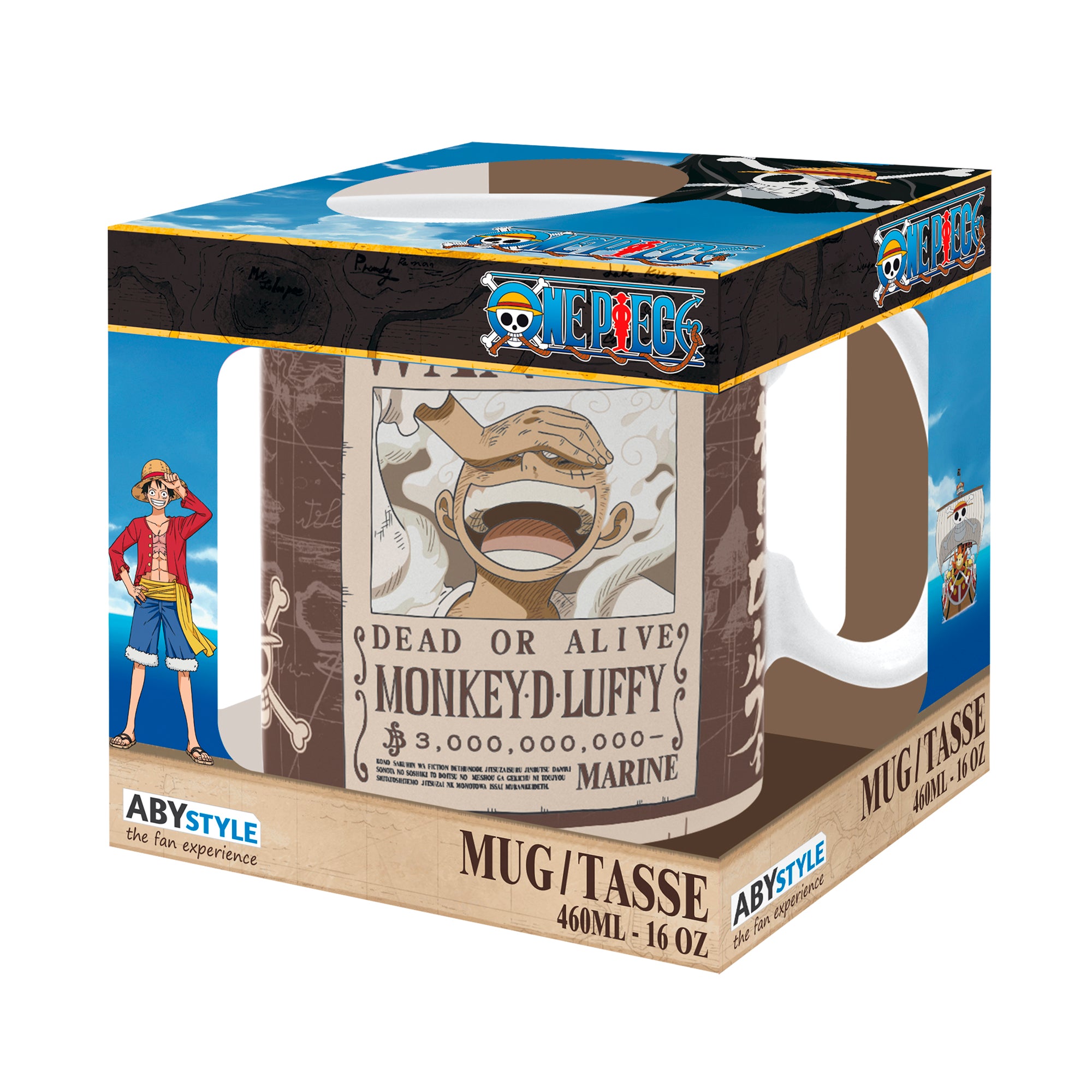 One Piece Luffy Wanted 460ml Ceramic Mug | ABYstyle – GB Posters