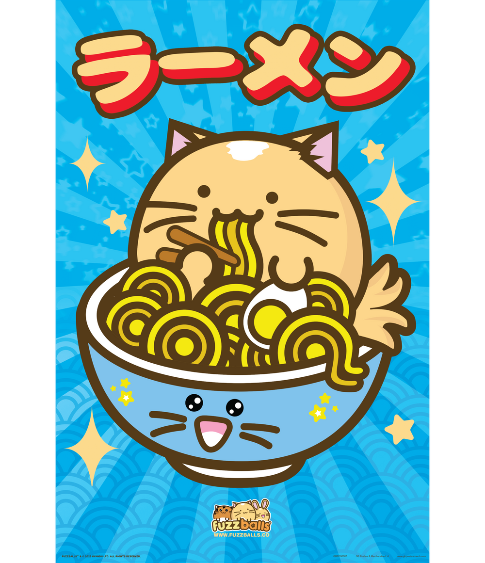 Fuzzballs Ramen Bowl 61 x 91.5cm Maxi Poster