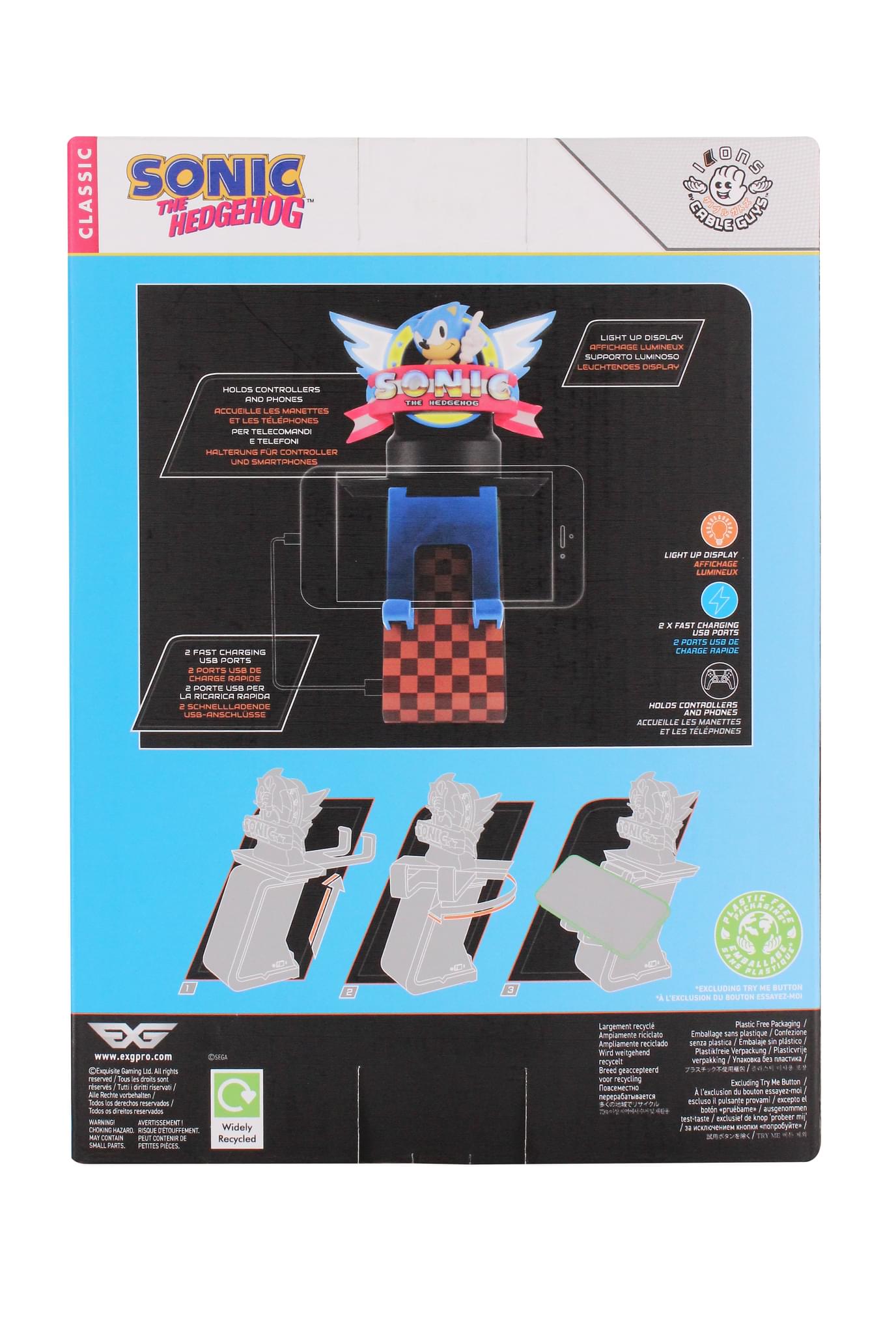 CABLE GUYS Classic Sonic 30周年リミテッドエディション Unboxing: Classic Sonic the Hedgehog Cable Guy Device Holder - YouTube