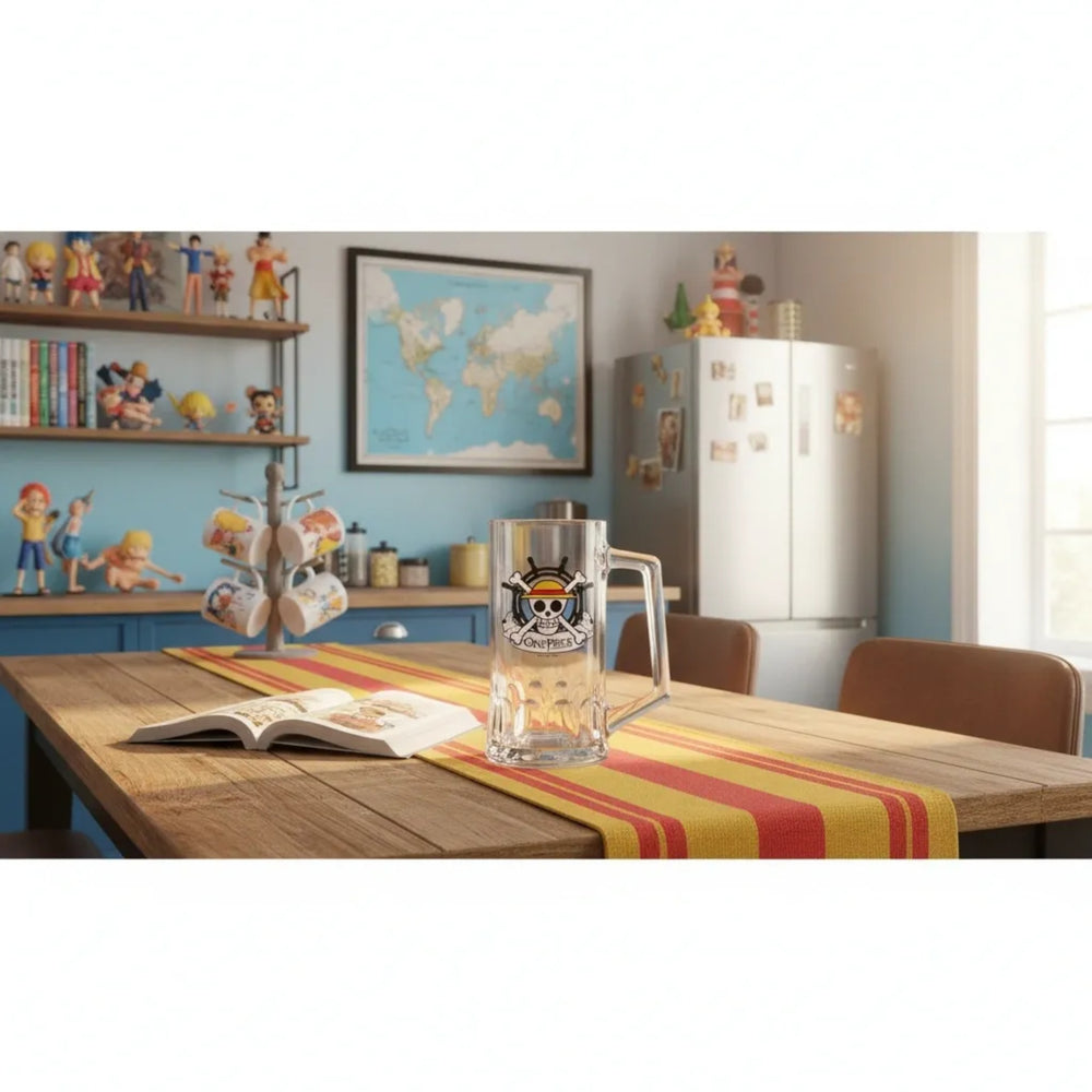 One Piece Luffy Skull 500ml Glass Tankard