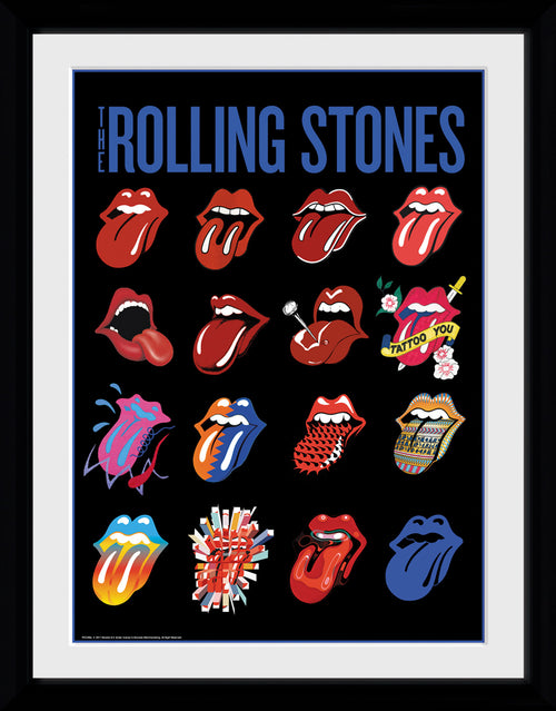 GB eye The Rolling Stones Tongues 30 x 40cm Framed Collector Print