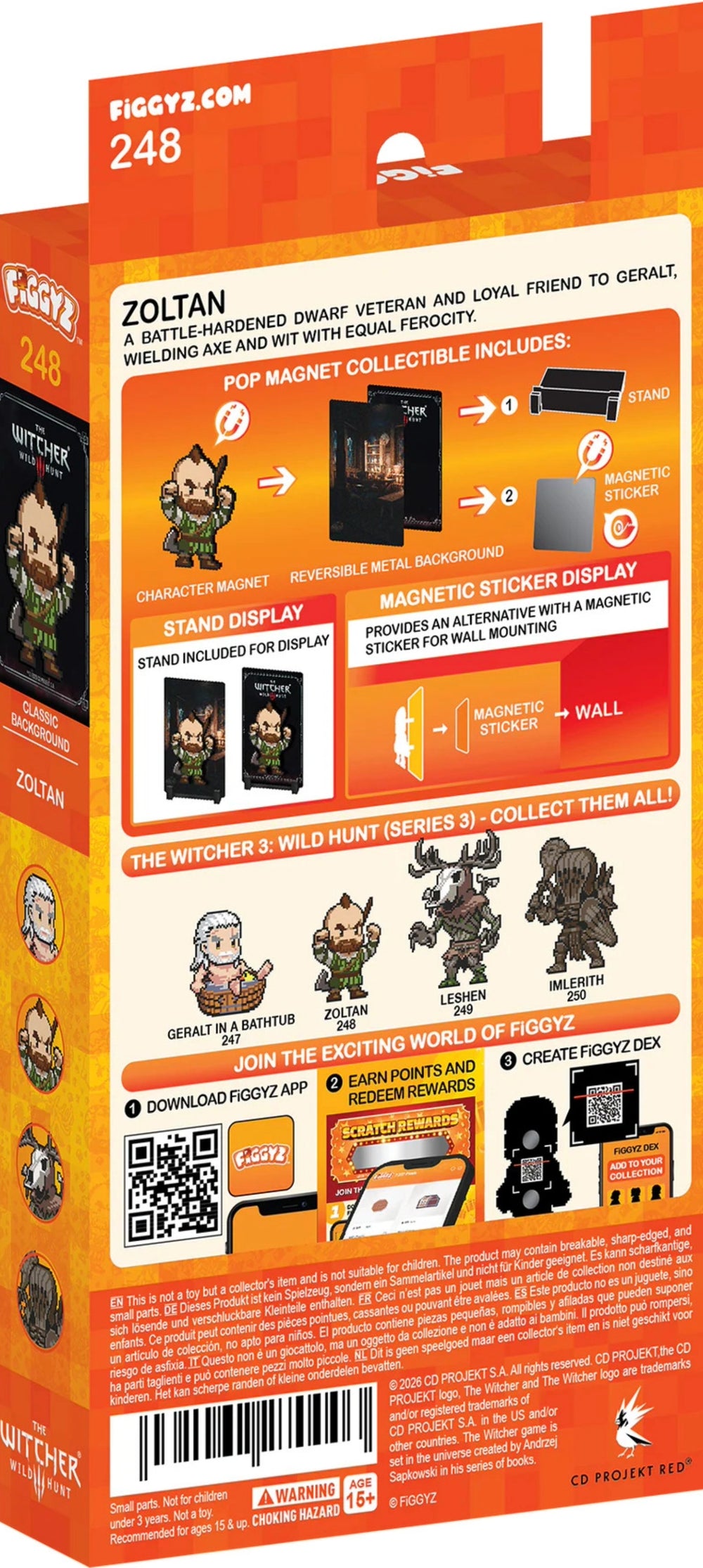FiGGYZ The Witcher Zoltan 11cm Collectible Pop Magnet