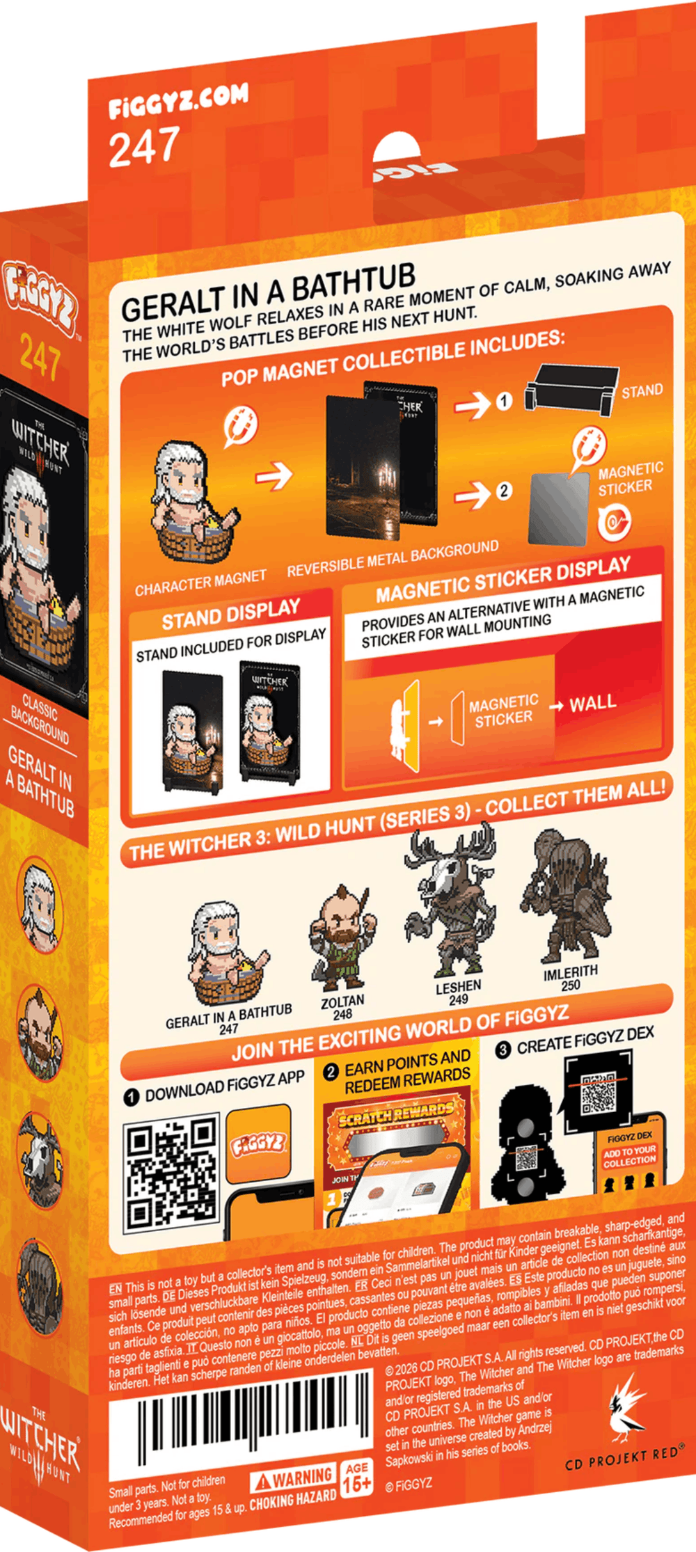 FiGGYZ The Witcher Geralt in a Bathtub 11cm Collectible Pop Magnet