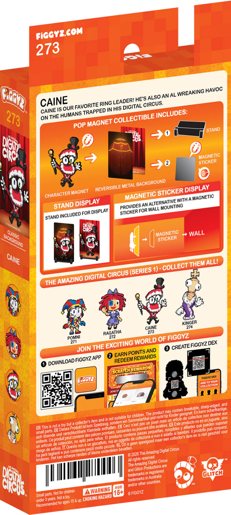 FiGGYZ The Amazing Digital Circus Caine 11cm Collectible Pop Magnet