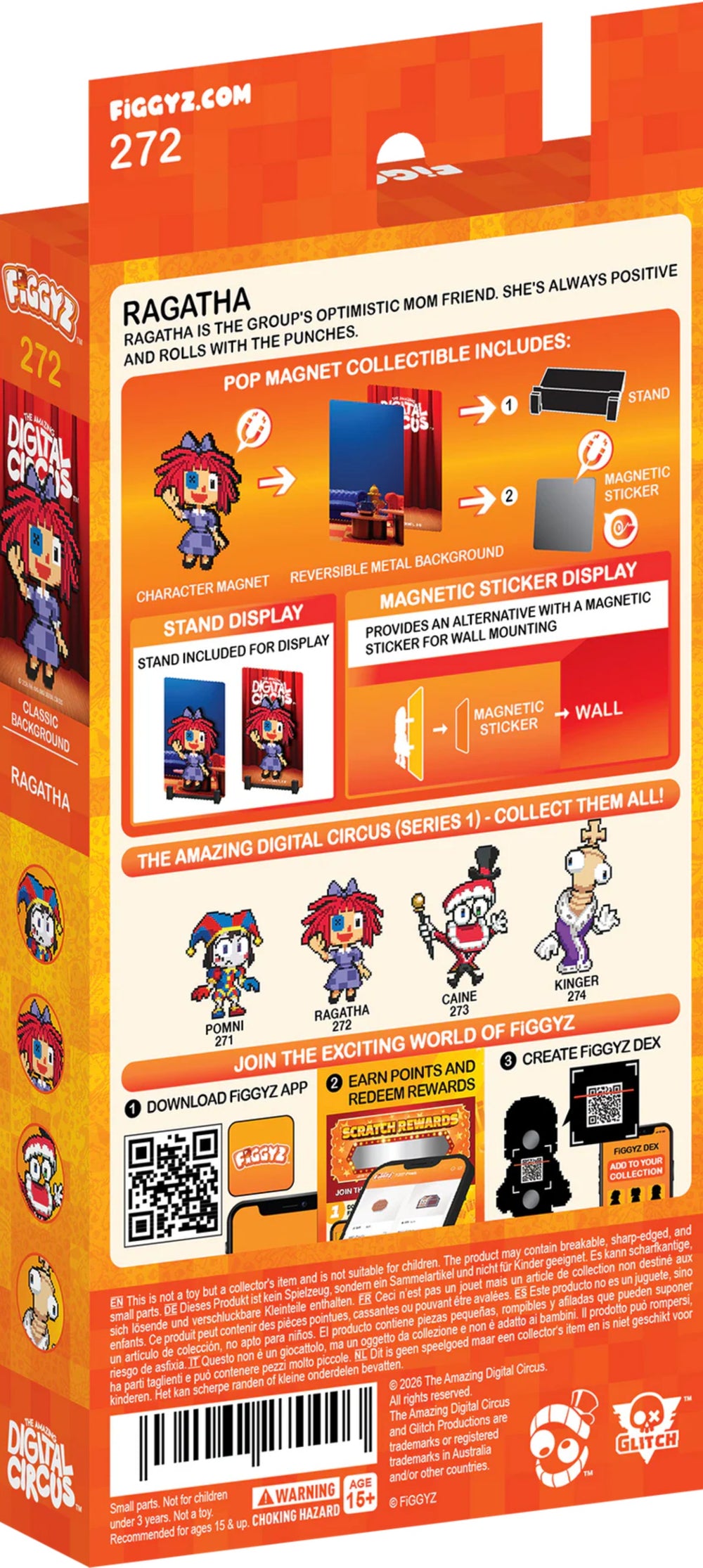 FiGGYZ The Amazing Digital Circus Ragatha 11cm Collectible Pop Magnet