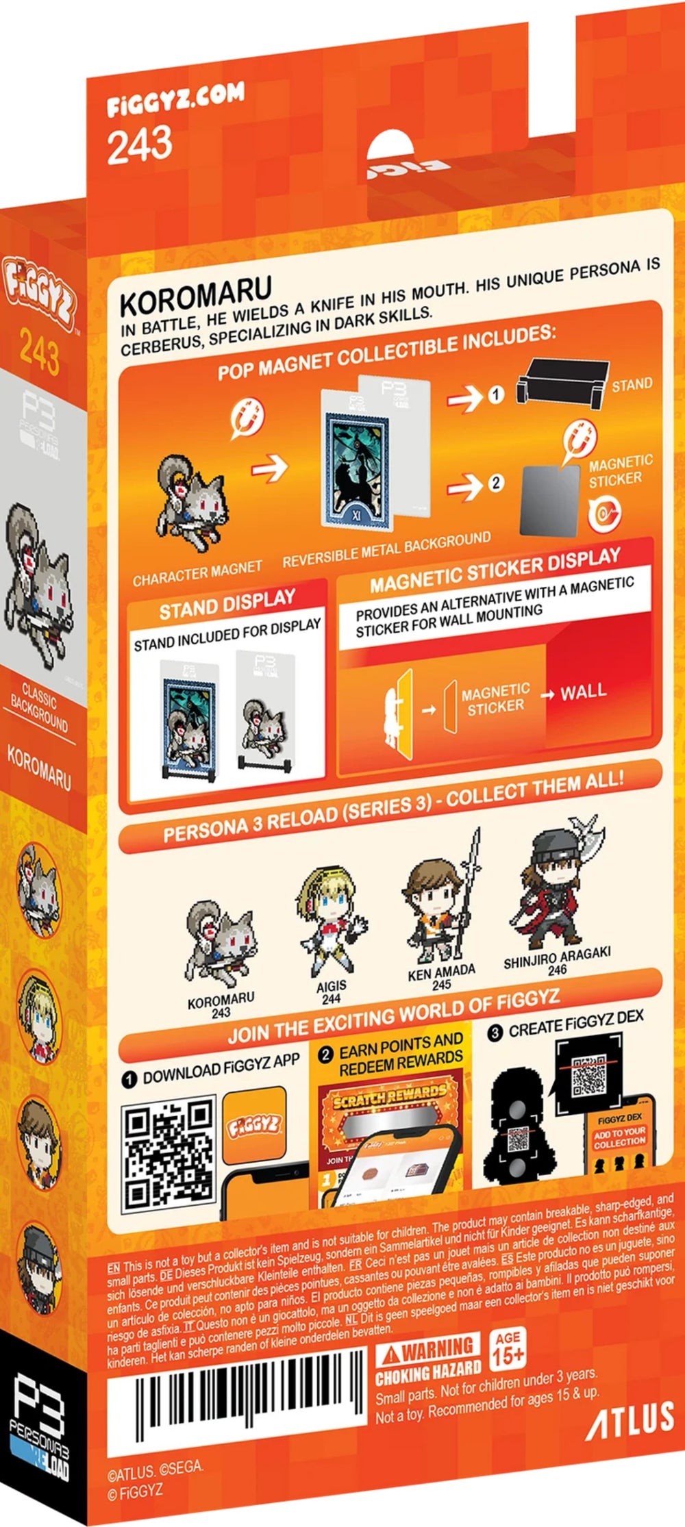 FiGGYZ Persona 3 Reload Koromaru 11cm Collectible Pop Magnet