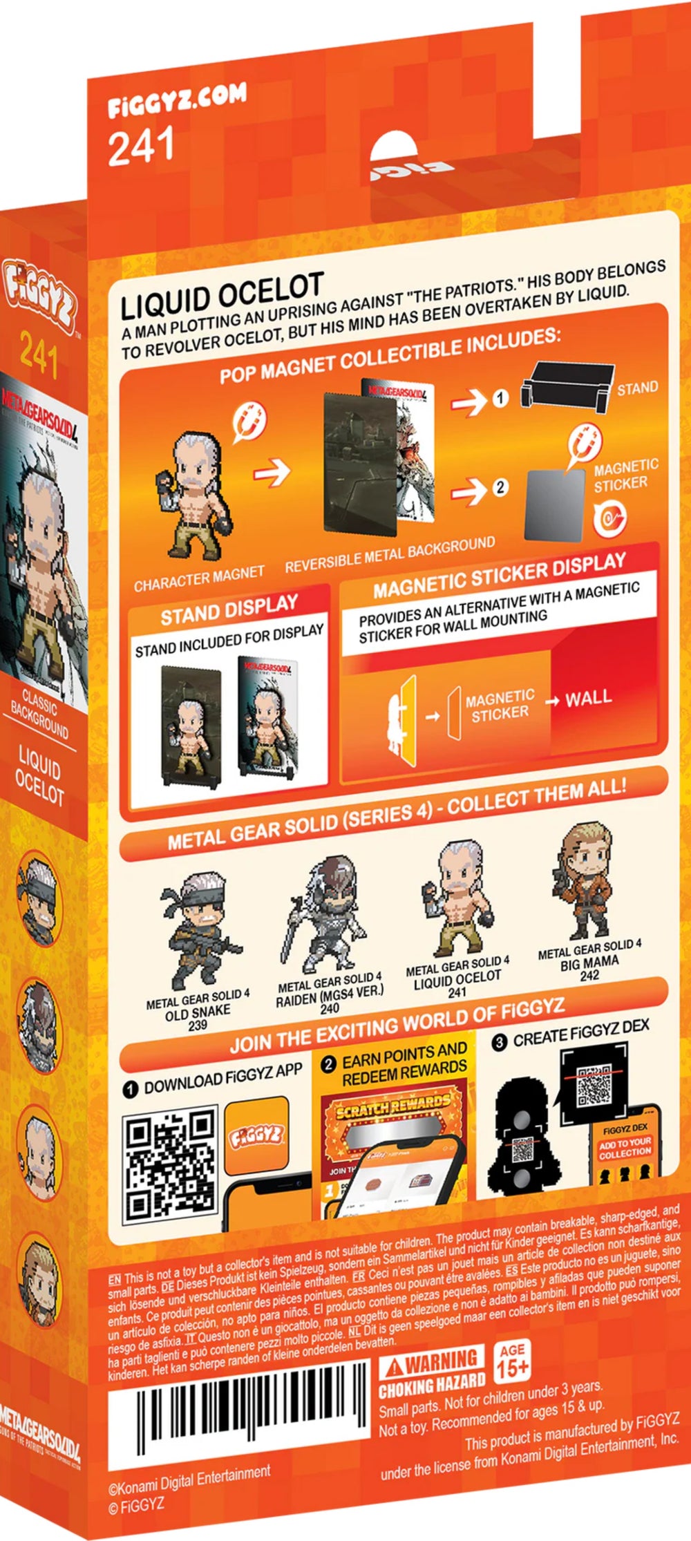 FiGGYZ Metal Gear Solid Liquid Ocelot 11cm Collectible Pop Magnet