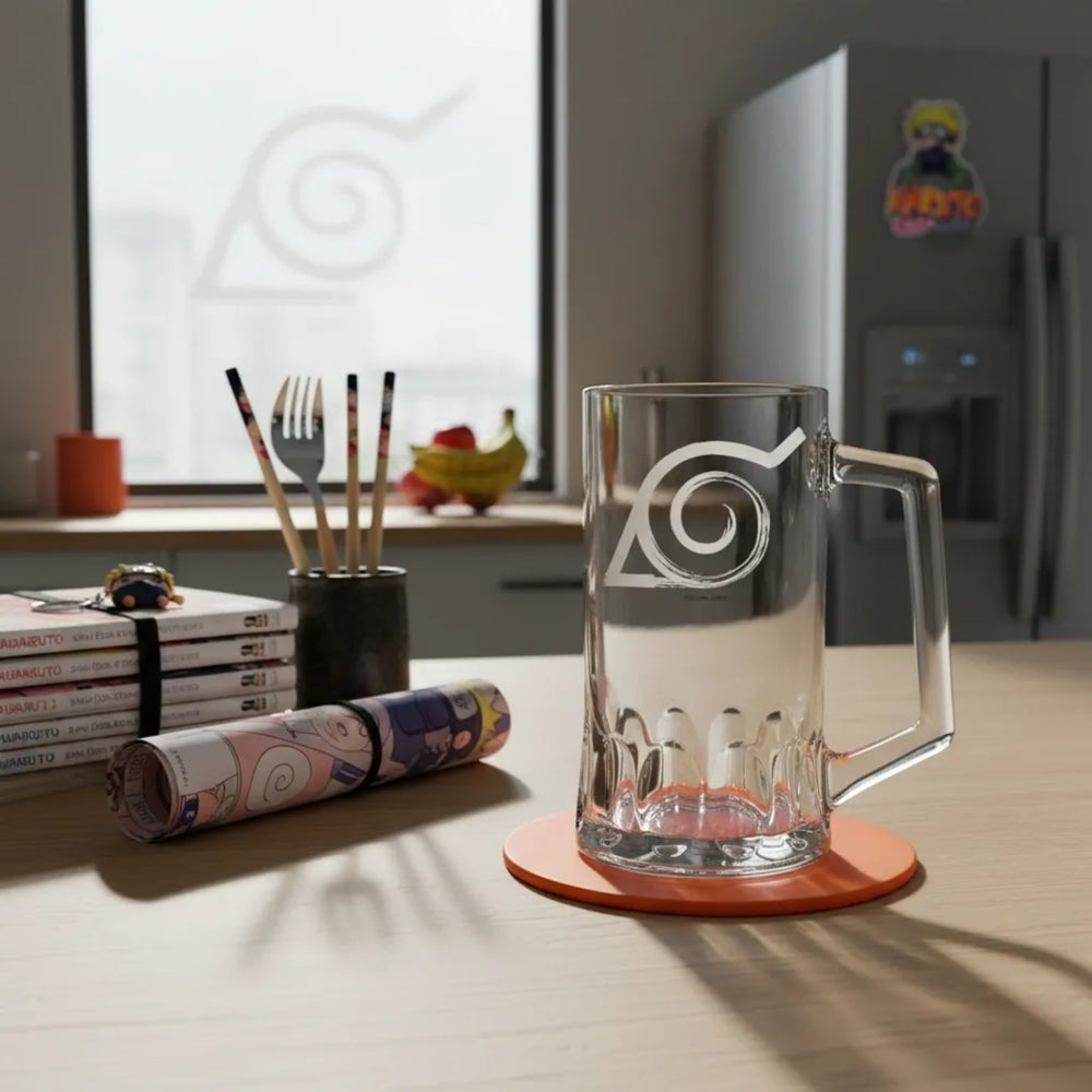 Naruto Konoha 500ml Glass Tankard