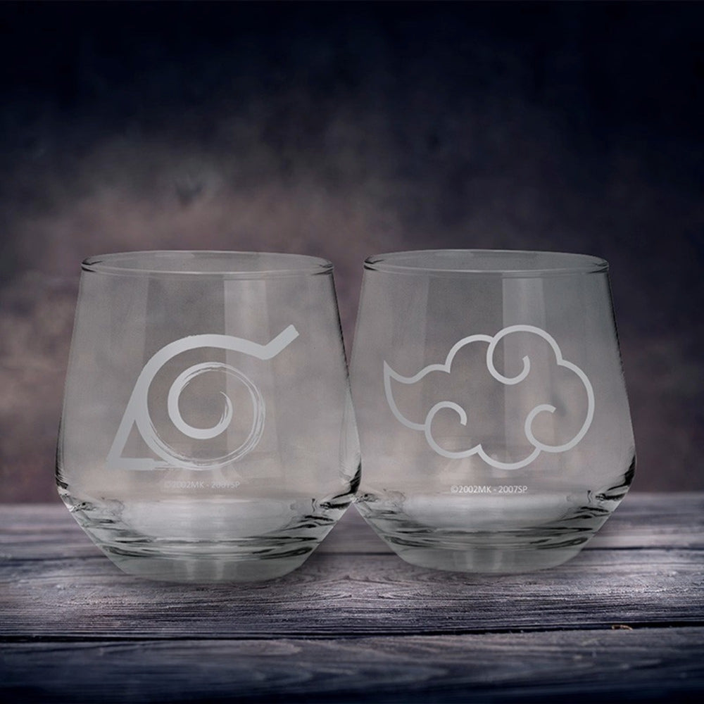 Naruto Konoha & Akatsuki - 2 Glass Set
