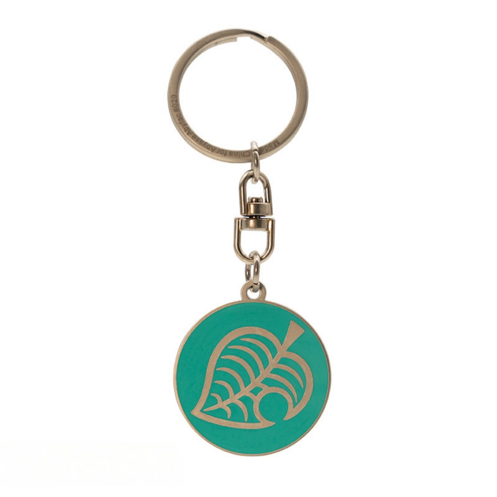 Animal Crossing Leaf Logo Metal Keychain