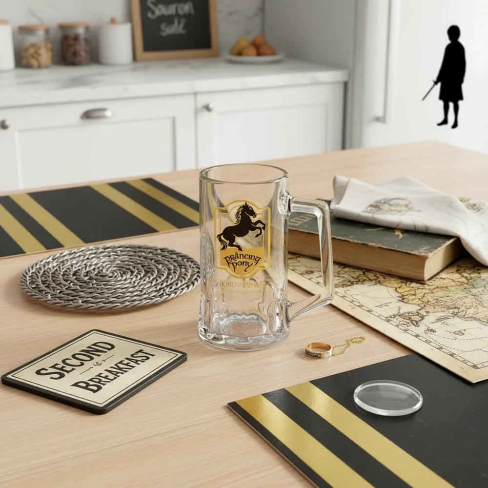 The Lord of The Rings Prancing Pony 500ml Glass