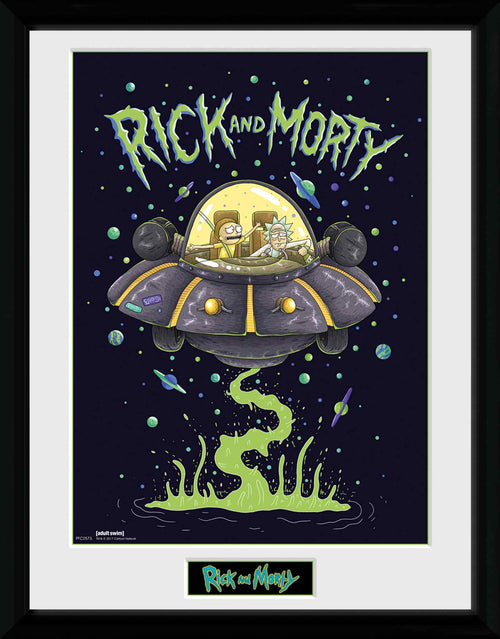GB eye Rick & Morty Ship 30 x 40cm Framed Collector Print