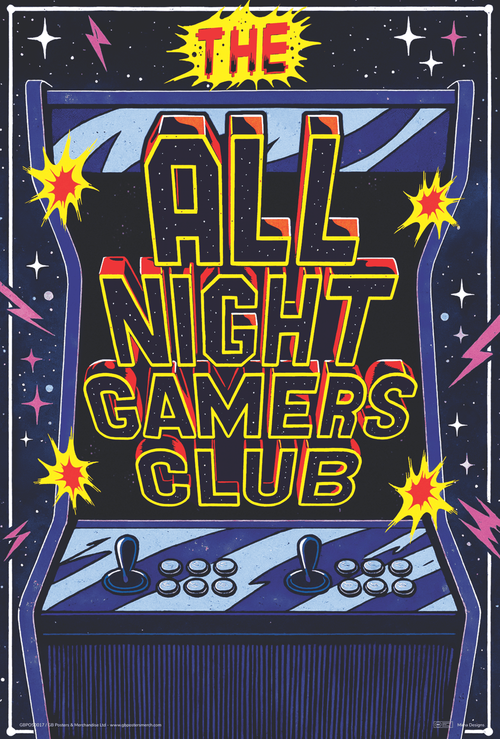The All Night Gamers Club 61 x 91.5cm Maxi Poster