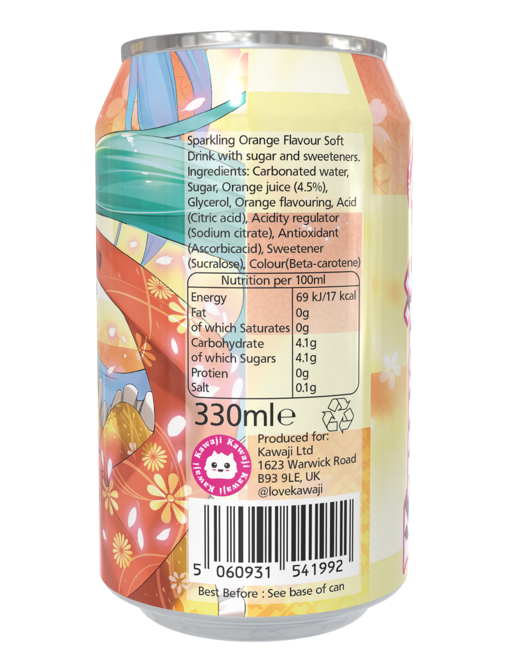 Hatsune Miku Orange Groove - Orange Flavour Soda